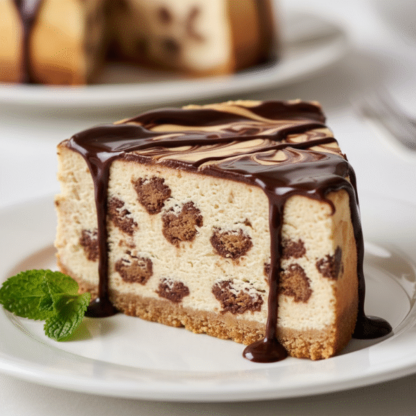 Chocolate Chip Cookie Dough Cheesecake:(Baked & Blissfully Decadent)