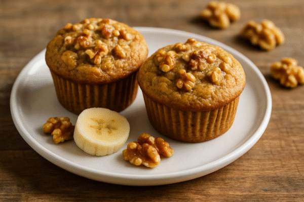 Healthy Banana Nut Muffins Recipe